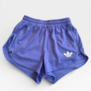 adidas Lilac Athletic Shorts with White Trefoil Logo